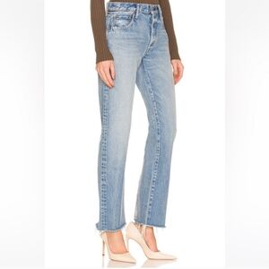 Moussy Vintage Denim Size 27 Women Pin Tuck And Slit Down Back Button Fly